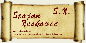 Stojan Nešković vizit kartica